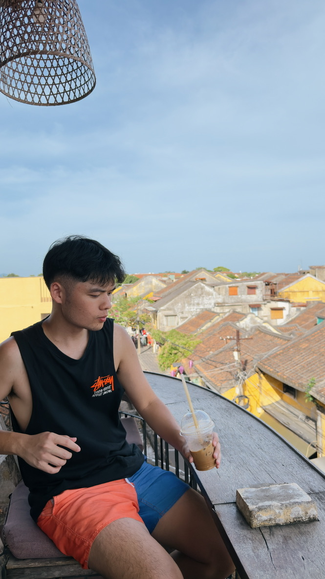 rooftop bar at a cafe in hoi an