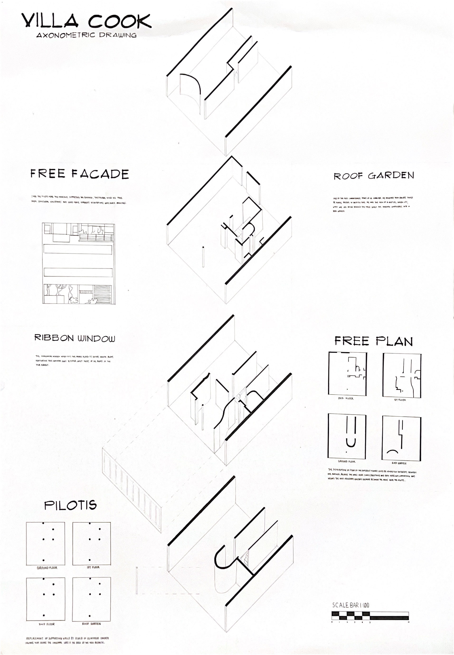 villa cook axonometry